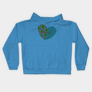 Beautiful patterns of elementary school exterior walls. Kids Hoodie